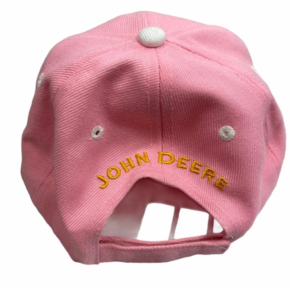 V John Deere Hat Pink Baseball Hat Green Logo - Picture 5 of 7